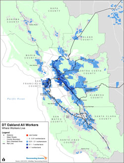 Where workers in Download Oakland live